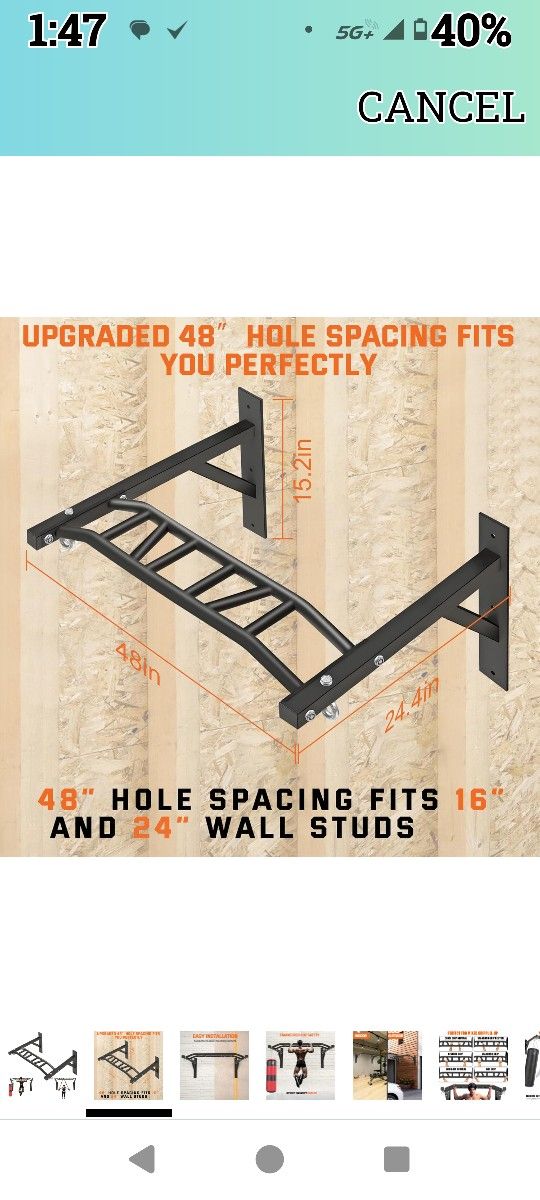 Pull Up Bar For Home Gym