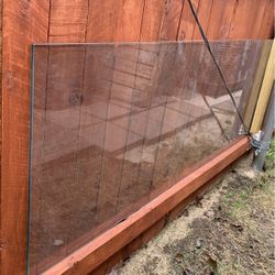 20”x82” Beveled Glass Top For Desk Or Credenza