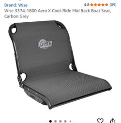 Wise Aero X Cool Ride Mid Back Boat Seat in Carbon Grey.