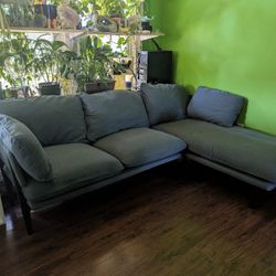 Blue Couch With Chaise