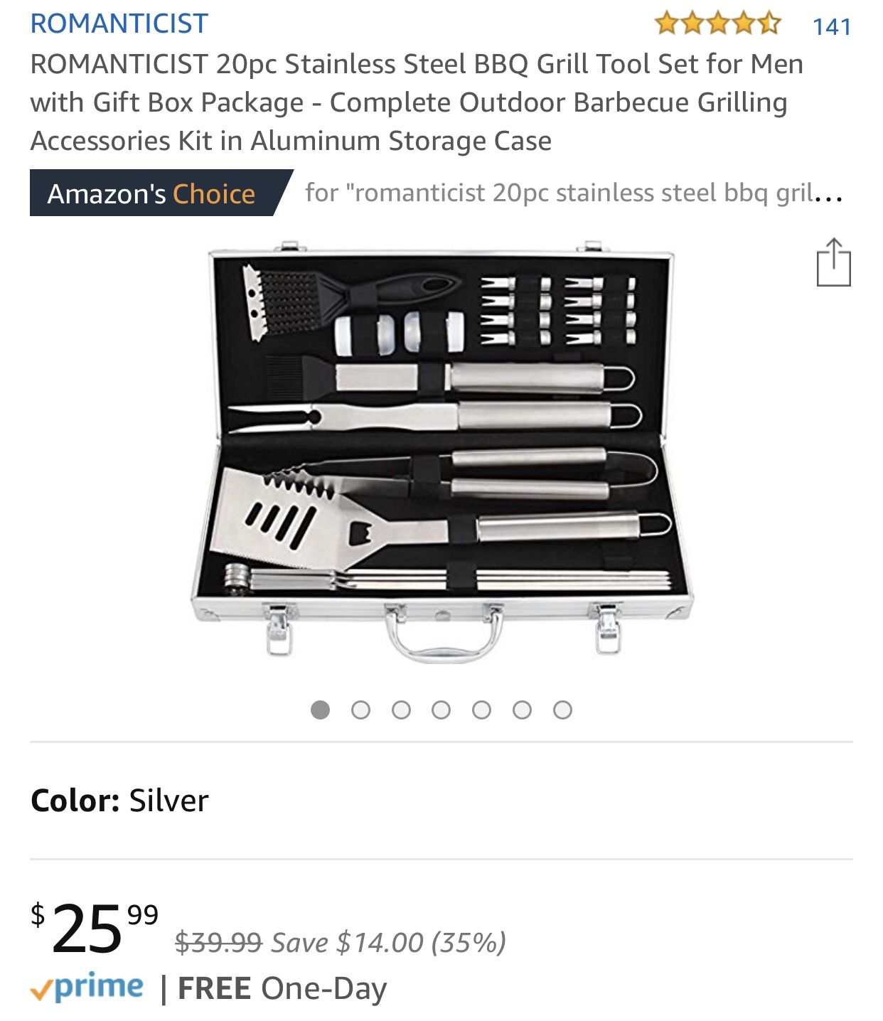 Brand New BBQ Grill Tool Set with Case for $15