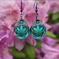 Uniquely Layered Dichro Glass Earrings 