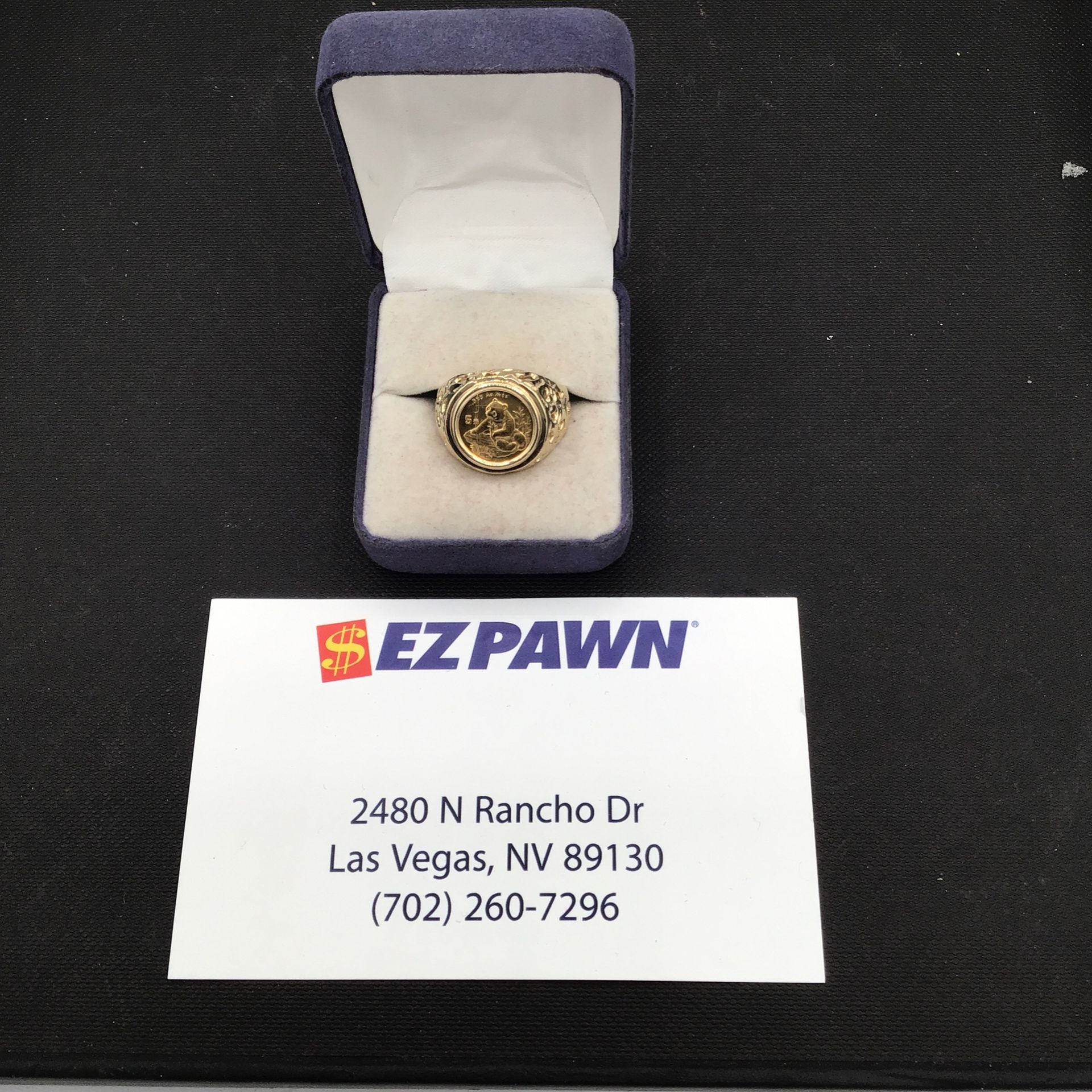 18kt Panda Coin Ring