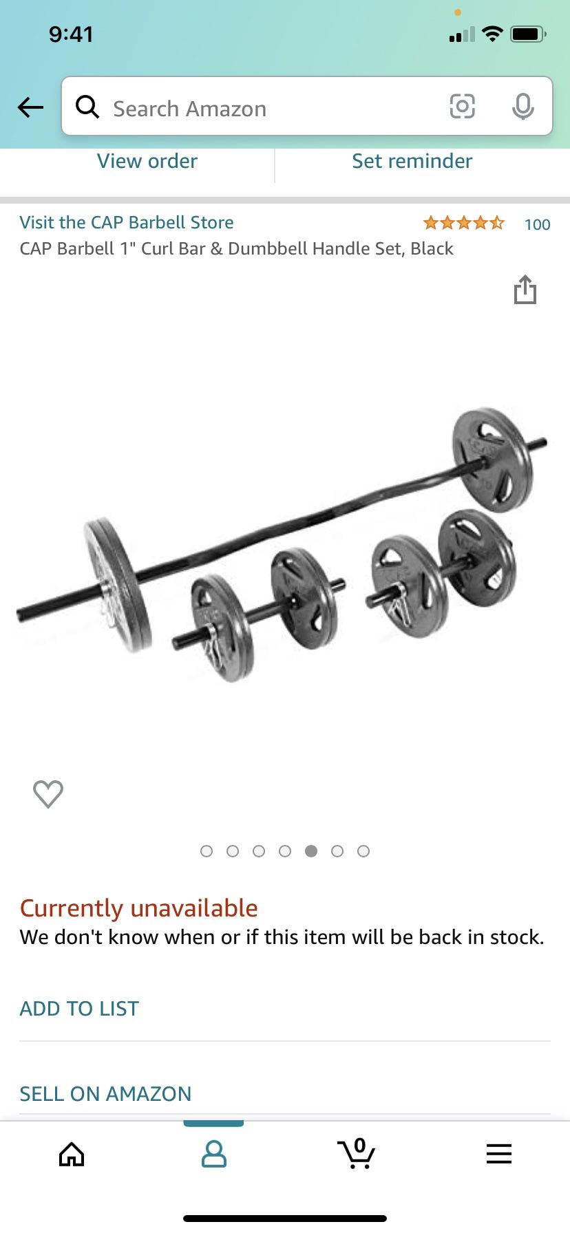Curl Bar Dumbbell Handle Set With 4 5lb Weights Only
