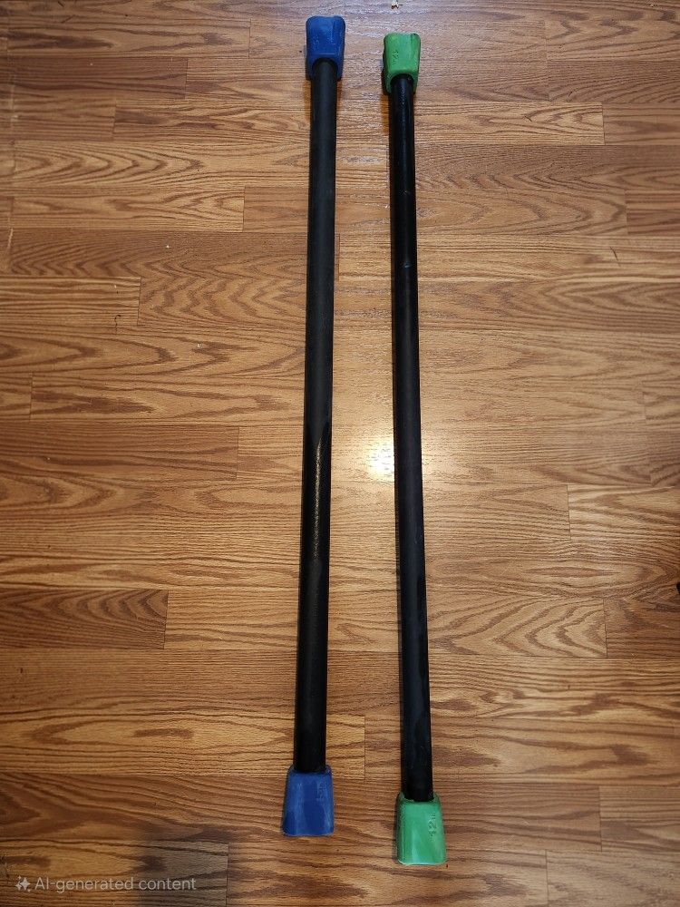 2 Barbells 12 & 15 lbs
