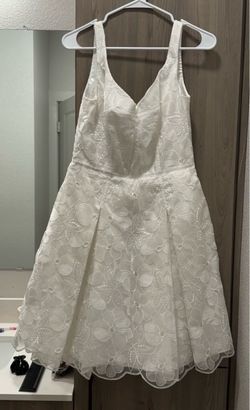 White Floral Lace A-Line Dress