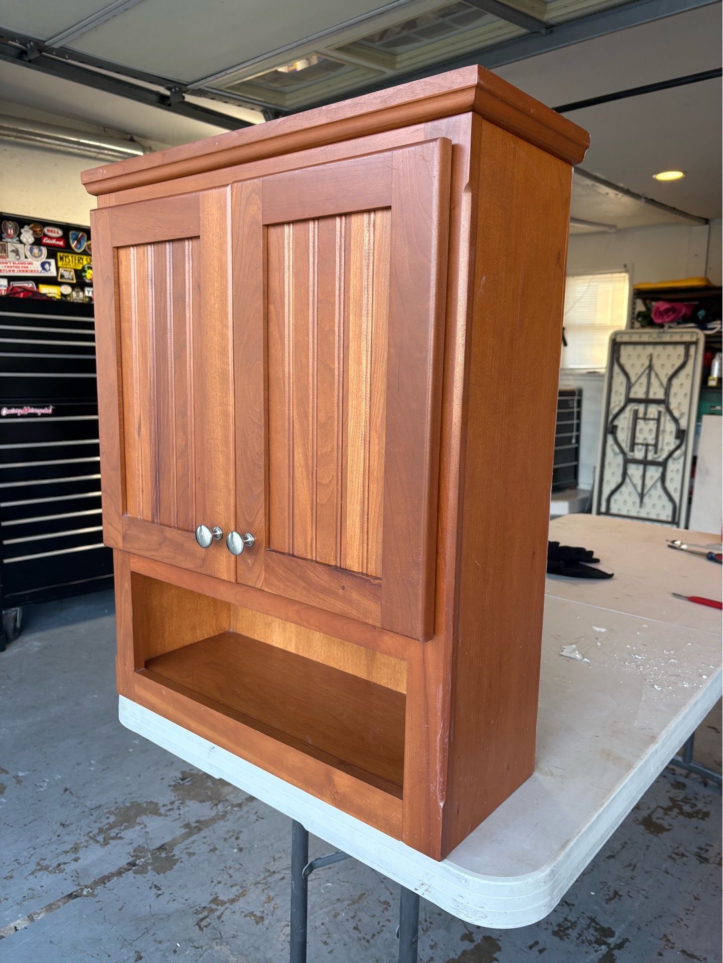 Bathroom Wall Storage Cabinets with Door and Open Shelves,over The Toilet Storage, White 24" L x 10" W x 31" H $40