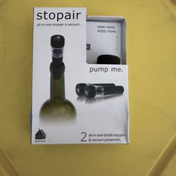 Bottle Stopper & Vacuum Preserver StopAir by Soiree Home Pack of 2