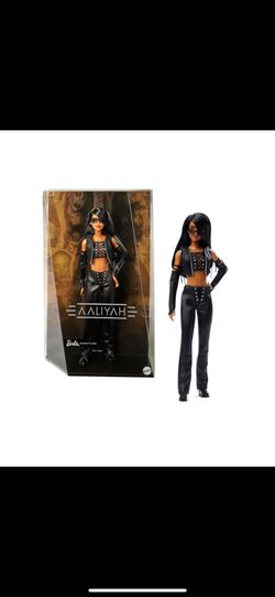 NEW Barbie Signature Aaliyah 11.5" Collectible Doll in Black Faux Leather Outfit