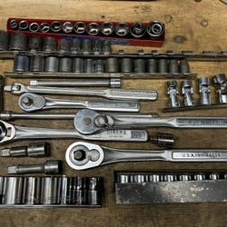 Vintage Craftsman USA 1/2 And 3/8 Drive Socket Sets