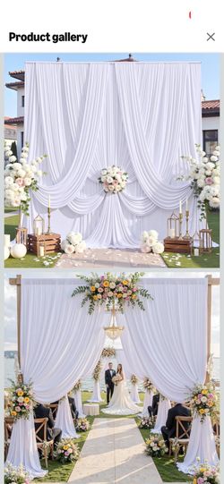White Backdrop Curtain