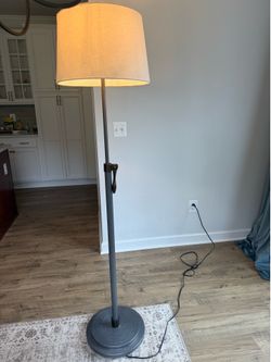 Pottery Barn Chelsea Adjustable Floor Lamp + Linen Shade