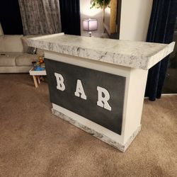 Bar/cart with wheels, lights and calapsable....new...read discristion