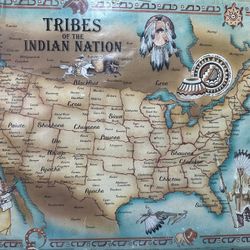 Tribes Of The Indian Nations, Approximately 20”x 14”