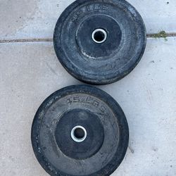 45lb Olympic Bumper Plate Set Hi Temp