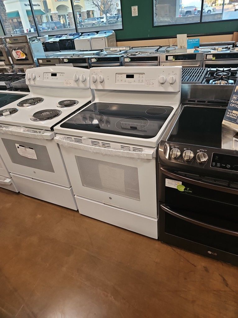 Electric Stove Ge Appliances 30 Inch Wide White