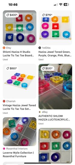 STUDIO SHLOMI HAZIZA TIC-TAC-TOE 未使用 AUTHENTIC SHLOMI HAZIZA LUCITE ACRYLIC TIC TAC TOE SCULPTURE BOARD