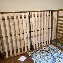 Full Size Wood And Metal Bed Frame