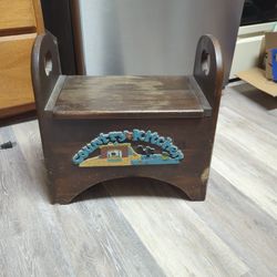 Child Stool With Storage Or Kitchen Step Stool