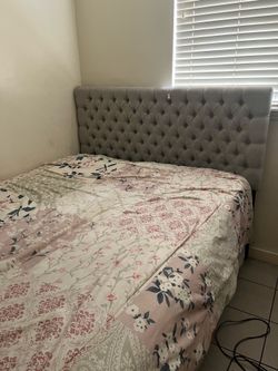 Bed frame with box spring