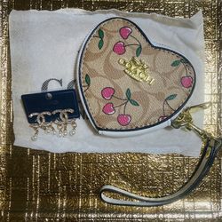 Cherry Heart Purse and Earrings