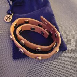 Tori Burch Leather Wrap Around Braclet 
