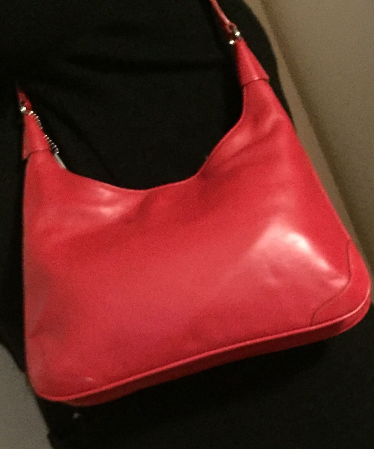 Red leather vintage bag by coach