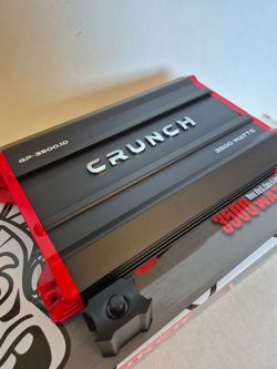 CRUNCH 3500 WATTS MONOBLOCK 1 OHM STABLE BUILT IN CROSSOVER WITH BASS CONTROL CAR AMPLIFIER