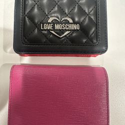 Used Bally and Moschino Wallet Set