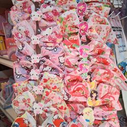 New Hello Kitty & Strawberry Shortcake Hair Bows - $3 Each