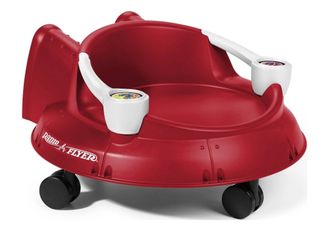 Radio Flyer Spin n' Saucer Caster Ride Red Alien  Spaceship 