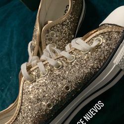 Converse Gold Glitter New