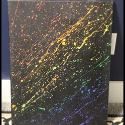 Rainbow Splatter Painting