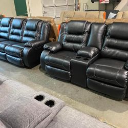 Reclining Sofa And Love Seat In Stock For Immediate Delivery 