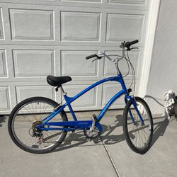 Electric Blue Townie Ladies Bicycle