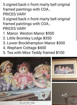 Marty Bell Framed COA Pictures