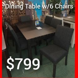 🥰 Dining Table With 6 Chairs