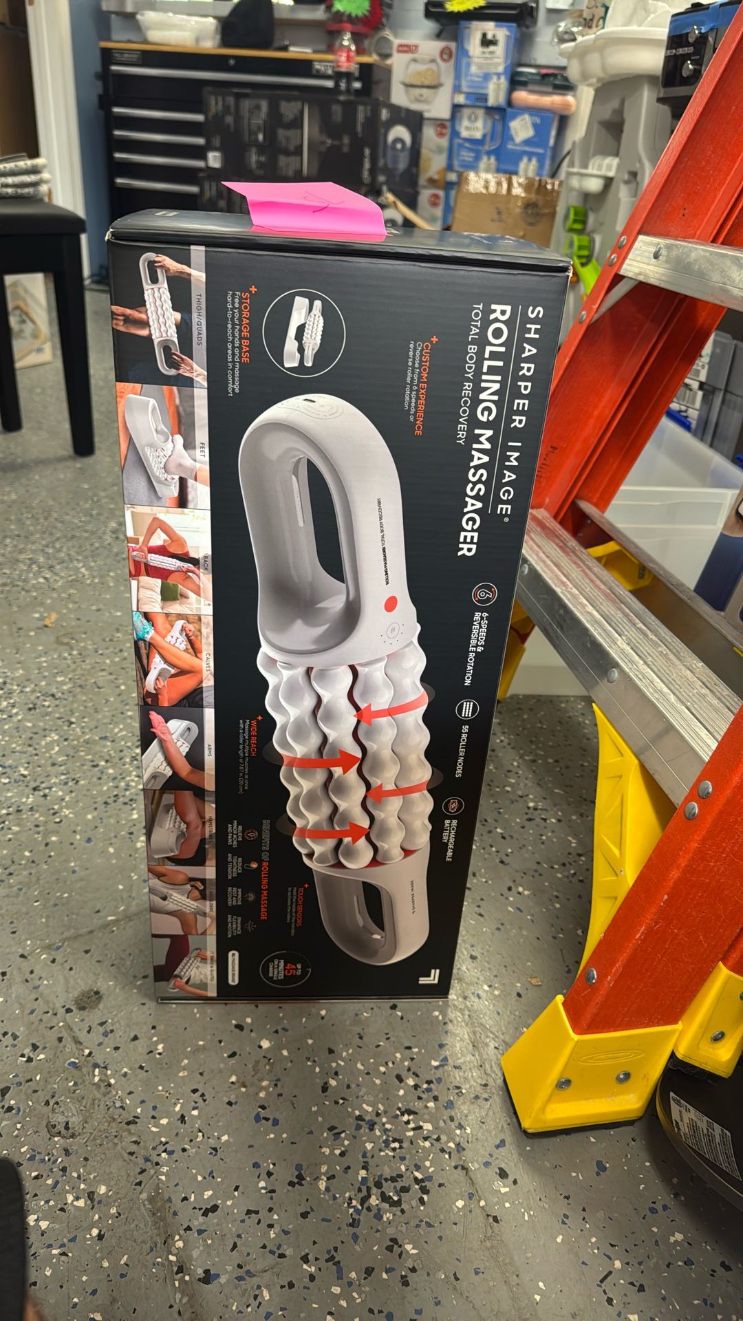 Sharper image rolling massager