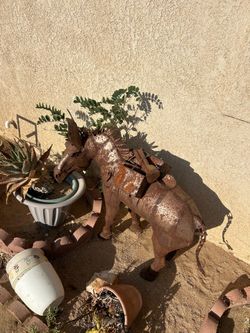 Metal Donkey Statue For outdoor Yard Garden Home Property Land Decor