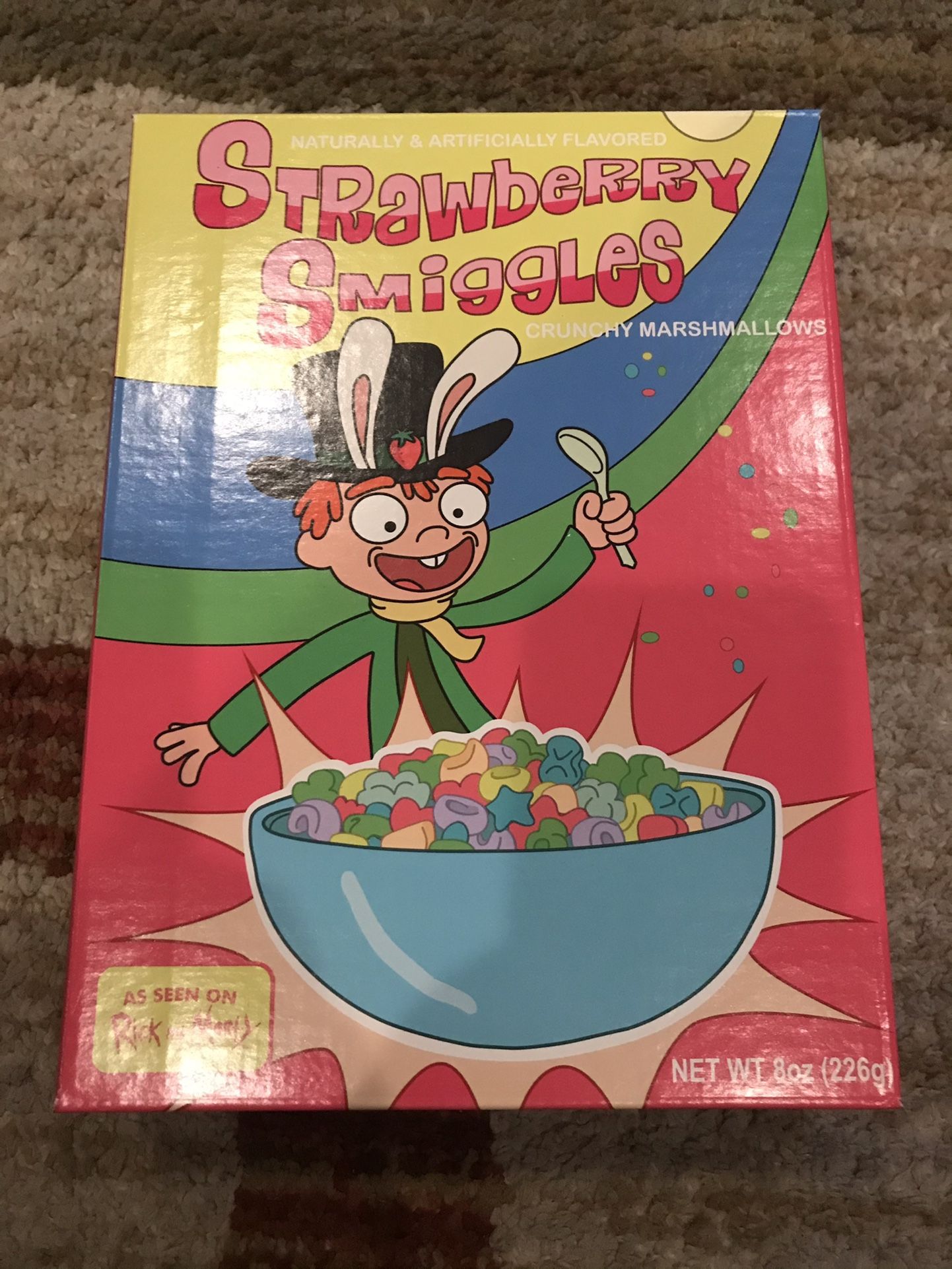 Rick And Morty Strawberry Smiggles FYE Exclusive New Factory Sealed Cereal