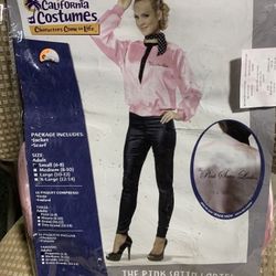 California Costumes women’s size small (6/8) 50s The Pink Satin Ladies greaser jacket costume - gently used like new - jacket only (missing scarf) 