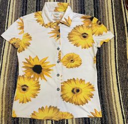 Vintage 2000s Calvin Klein Jeans sunflower top