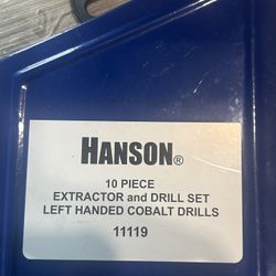 Hanson Drill Extractor Set New 