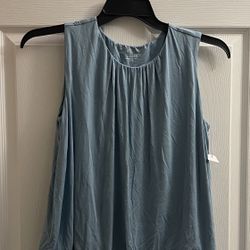 Brand New Bubble Hem Caspian Blue Top Size Small Juniors