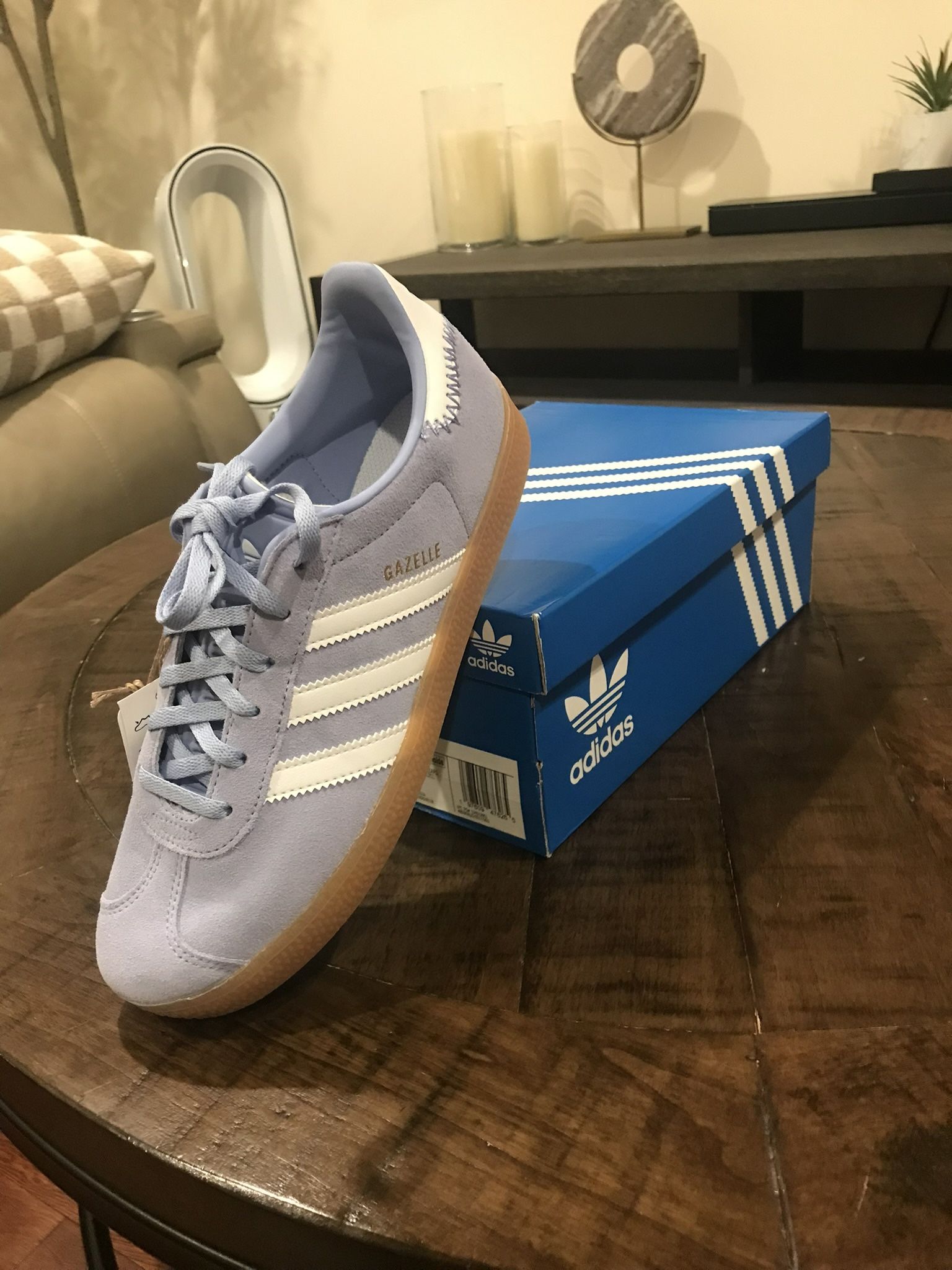 adidas gazelle silver green womens WMNS adidas Gazelle Bold Shoes Clear Sky JQ7776 main image 0