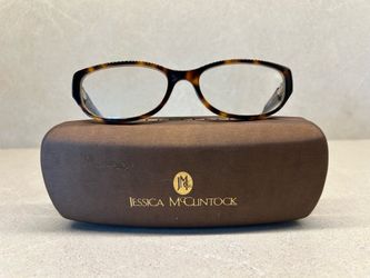 Jessica McClintock Tortoise Shell woman’s eyeglasses with hard case