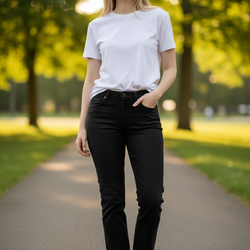 NEW Lee Jeans Women’s  size 12 short Black Denim relaxed straight legs NWT