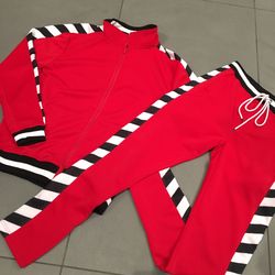 red track suit $50