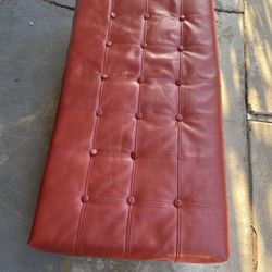 Vintage Red Storage Ottoman/Seat