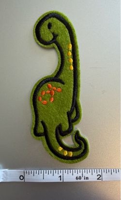 Green Dinosaur Iron On Patch New  Plant City porch pickup
